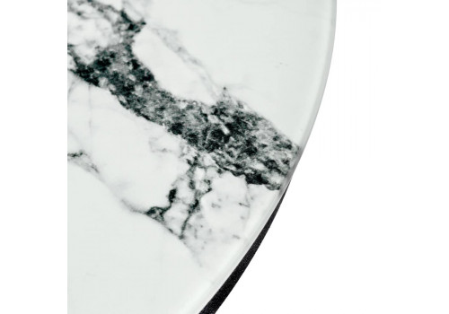 Набор кофейных столиков Tango белый мрамор с черными ножками