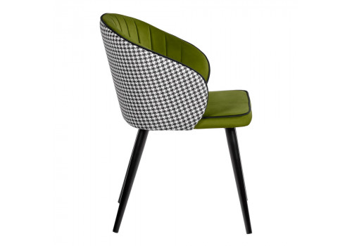 Стул Paola зеленый с жаккардом