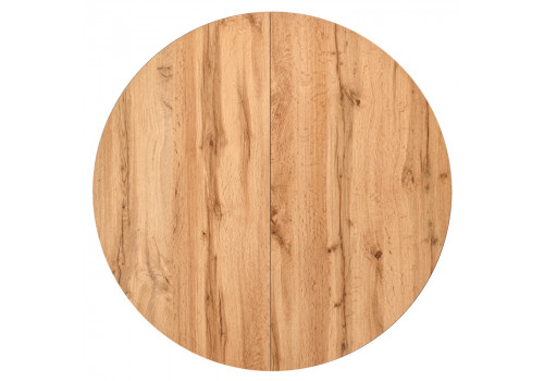 Стол Rudolf круглый раскладной 90-120x90x75см, Дуб Вотан, чёрный