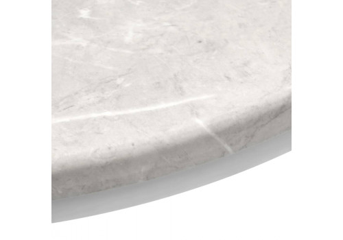 Набор кофейных столиков Tango бежевый мрамор с белыми ножками, 2шт