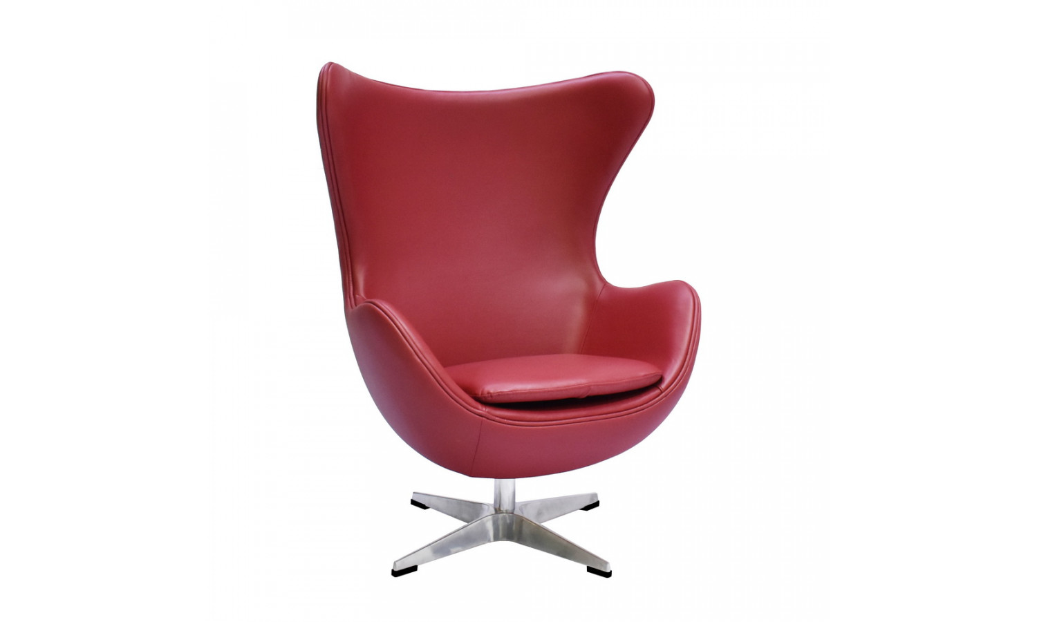 Кресло EGG STYLE CHAIR красный, натуральная кожа