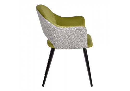 Стул Bruno ярко-зеленый с жаккардом