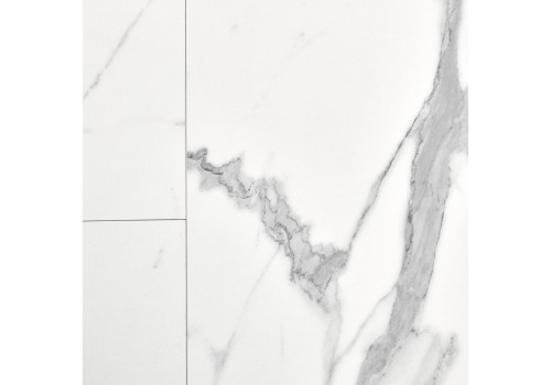 Стол Rudolf круглый раскладной 90-120x90x75см, белый мрамор, белый