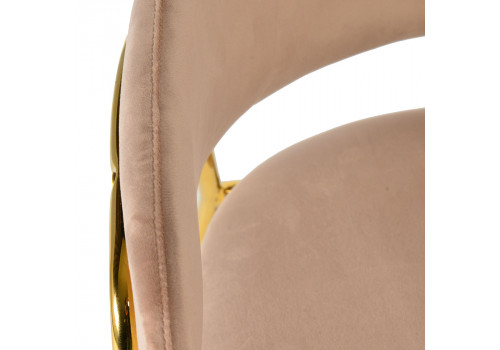 Стул Napoli латте с золотыми ножками