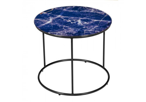 Набор кофейных столиков Tango темно-синий с чёрными ножками, 2шт