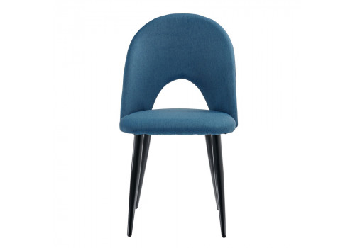 Стул Cleo голубой с черными ножками