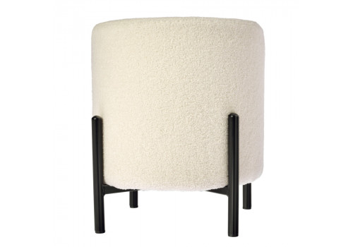 Стул-пуф Otis белый, искусственный мех