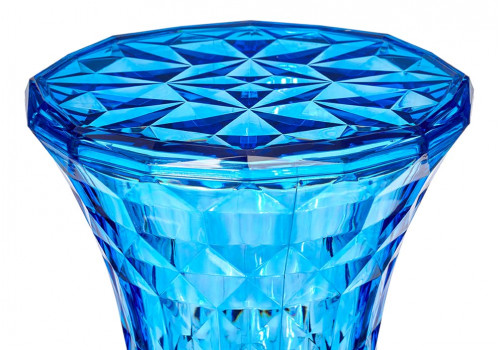 Стул-пуф Stone прозрачный синий