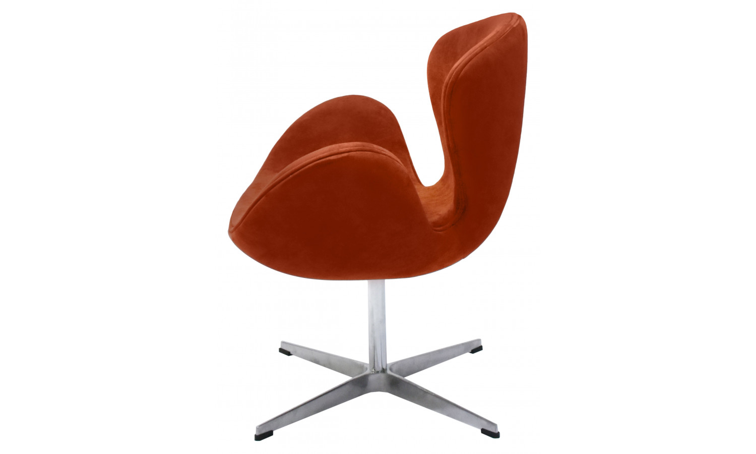 Кресло SWAN STYLE CHAIR терракотовый, искусственная замша