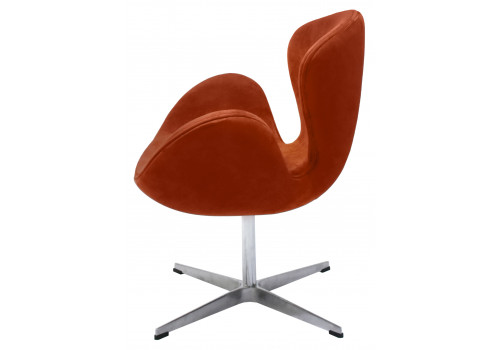 Кресло SWAN STYLE CHAIR терракотовый, искусственная замша