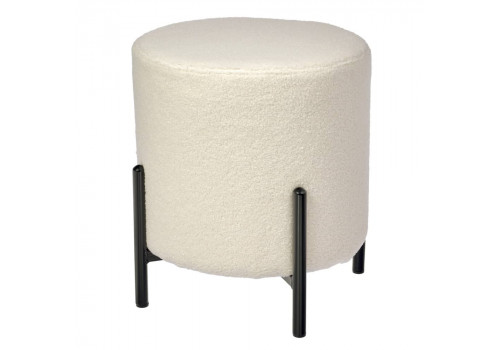Стул-пуф Otis белый, искусственный мех