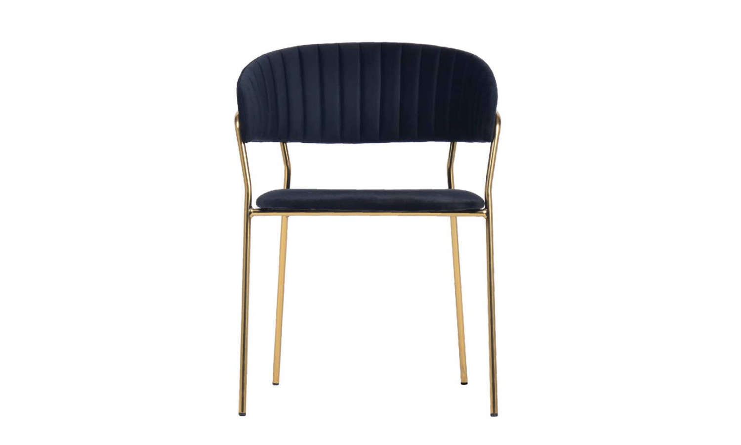 Стул Turin чёрный с золотыми ножками