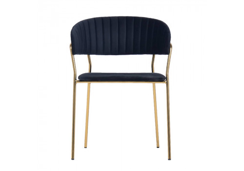 Стул Turin чёрный с золотыми ножками