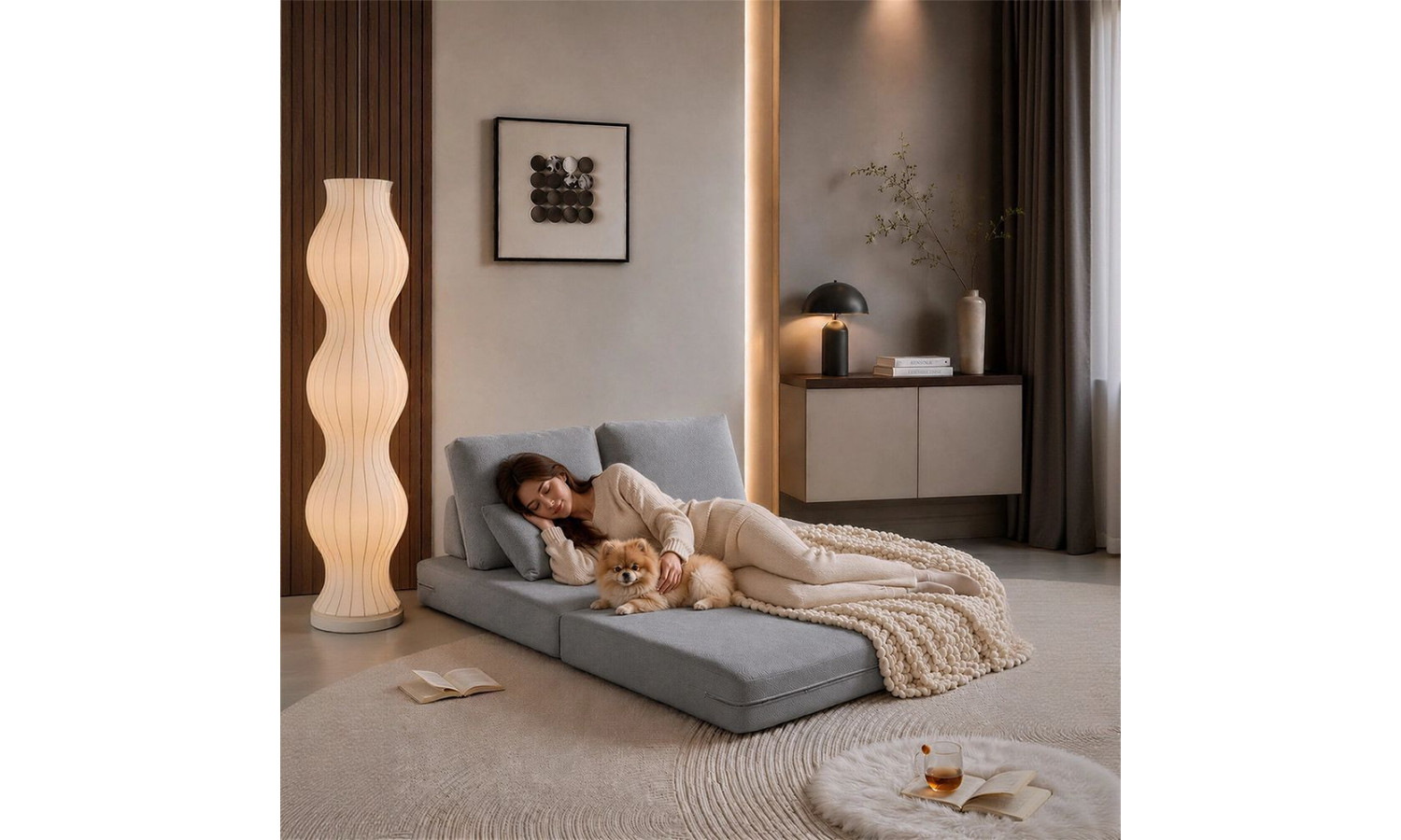 Диван Флекс двухместный раскладной серый – Bradex home