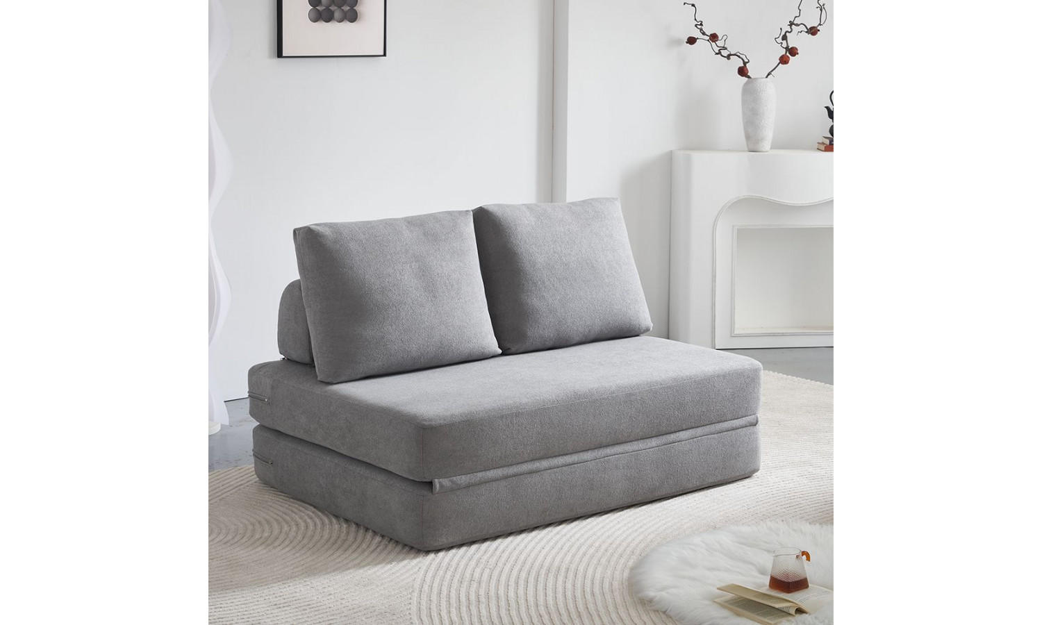 Диван Флекс двухместный раскладной серый – Bradex home
