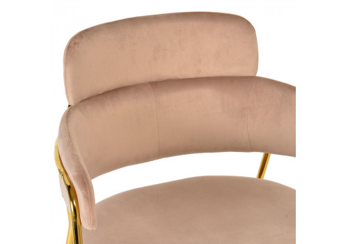 Стул Napoli латте с золотыми ножками