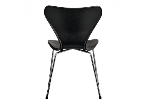 Стул Seven Style чёрный с хромированными ножками