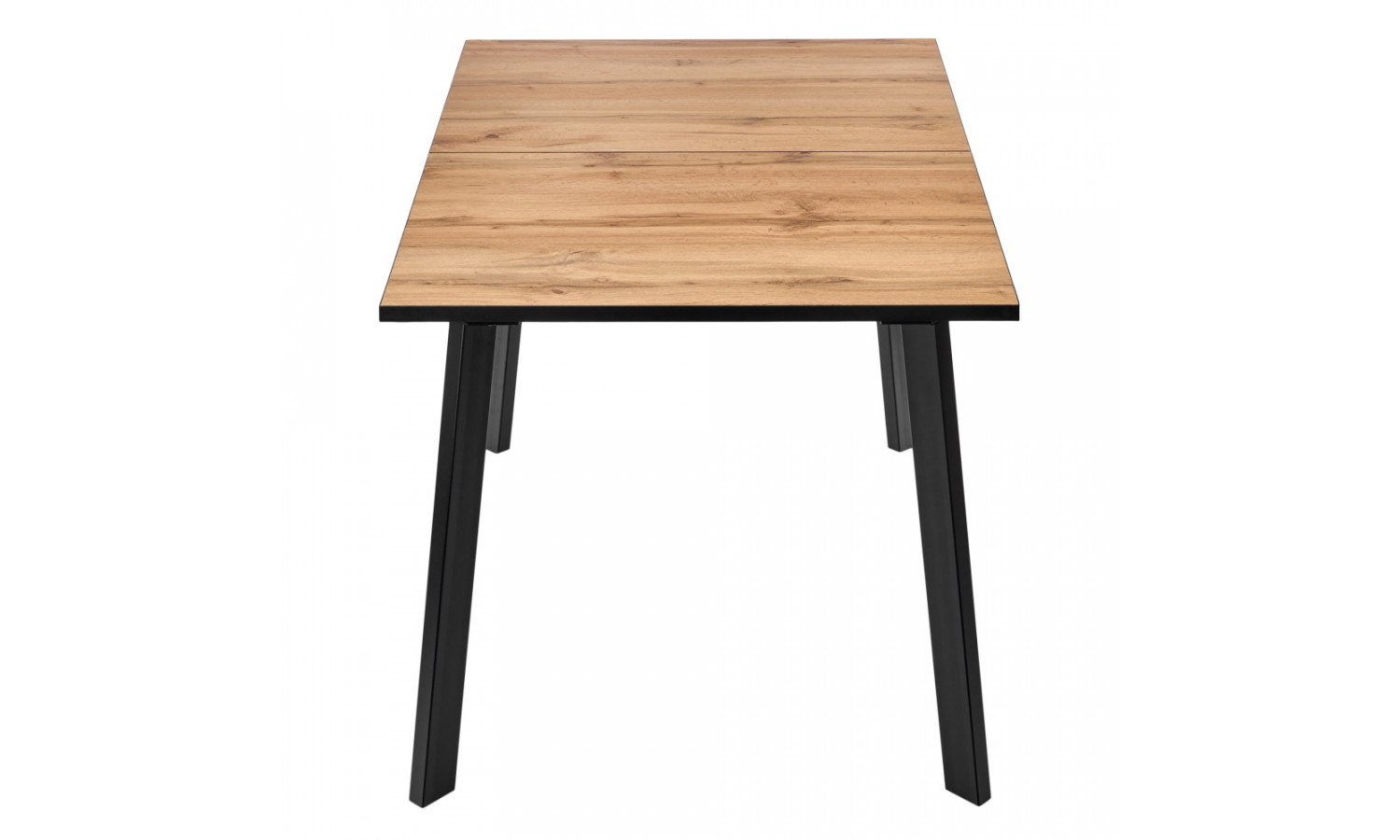 Стол Dublin раскладной 120-160х80х75 Дуб Вотан, чёрные ножки