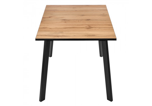 Стол Dublin раскладной 120-160х80х75 Дуб Вотан, чёрные ножки