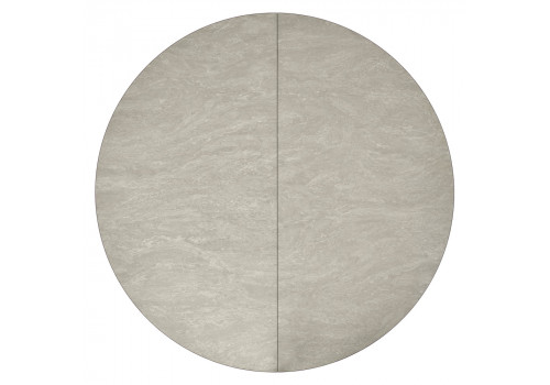 Стол Rudolf круглый раскладной 90-120x90x75см, Бетон слюда, чёрный