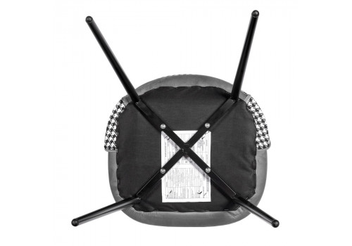 Стул Leo тёмно-серый с жаккардом