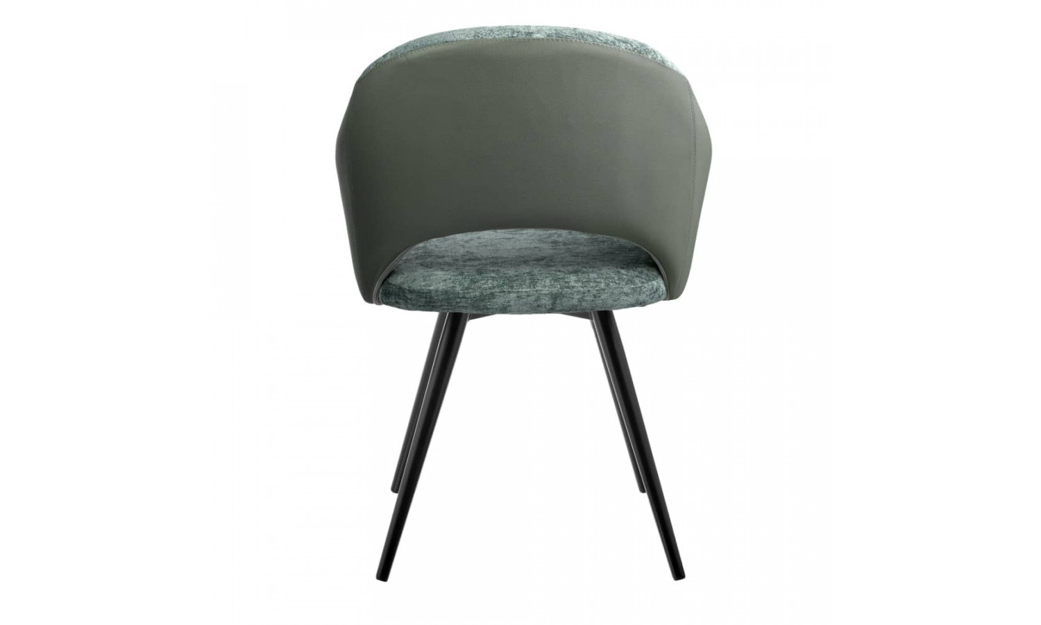 Стул Bruno зелёный шенилл с экокожей с поворотным механизмом