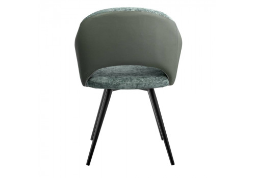 Стул Bruno зелёный шенилл с экокожей с поворотным механизмом