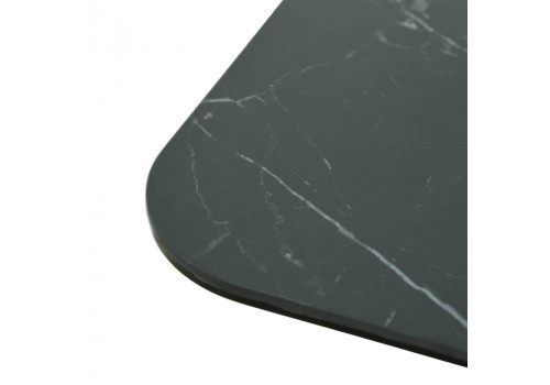Стол Arthur раскладной 120-184x80x75см, керамогранит чёрный мрамор Greys Black, чёрный