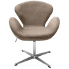 Кресло SWAN STYLE CHAIR латте, искусственная замша