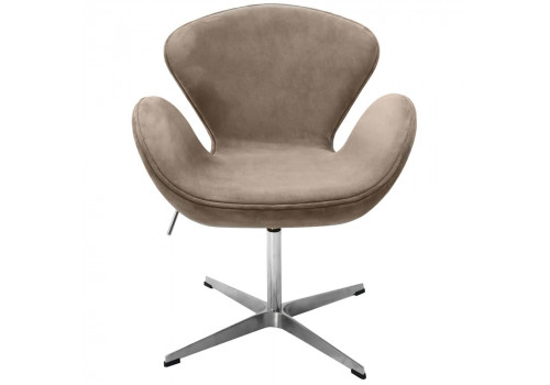 Кресло SWAN STYLE CHAIR латте, искусственная замша