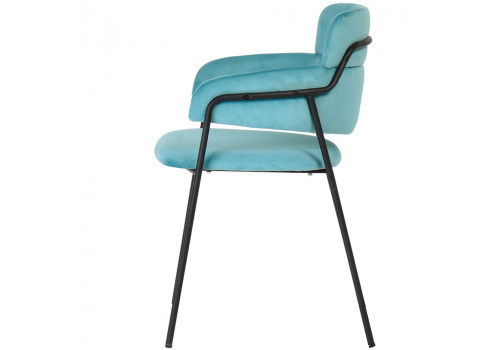 Стул Napoli светло-бирюзовый с чёрными ножками