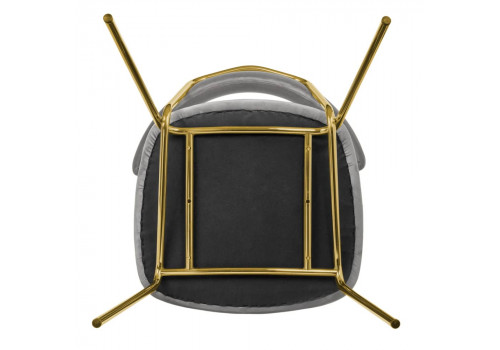 Стул Elle серый с золотыми ножками