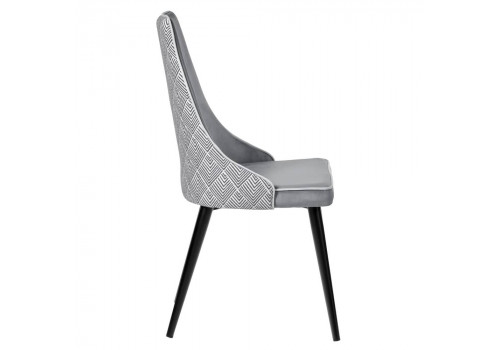 Стул Dave серый с жаккардом