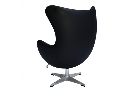 Кресло EGG STYLE CHAIR чёрный, натуральная кожа