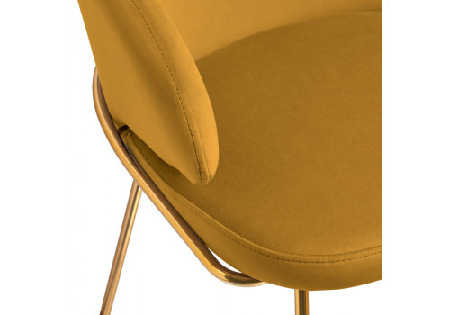 Стул-полукресло Emil медовый с золотыми ножками