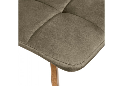 Стул Easy тёмно-коричневый с ножками под дерево