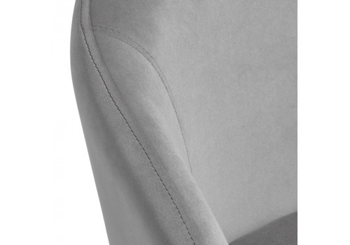 Стул-полукресло Emil серый с золотыми ножками