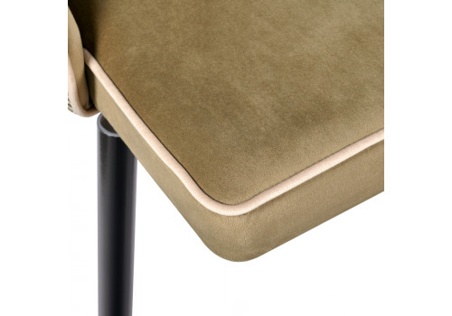 Стул полубарный Dave оливковый с жаккардом, с поворотным механизмом