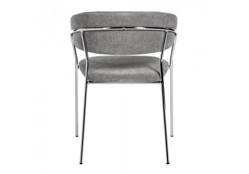 Стул Turin серый вельвет с хромированными ножками