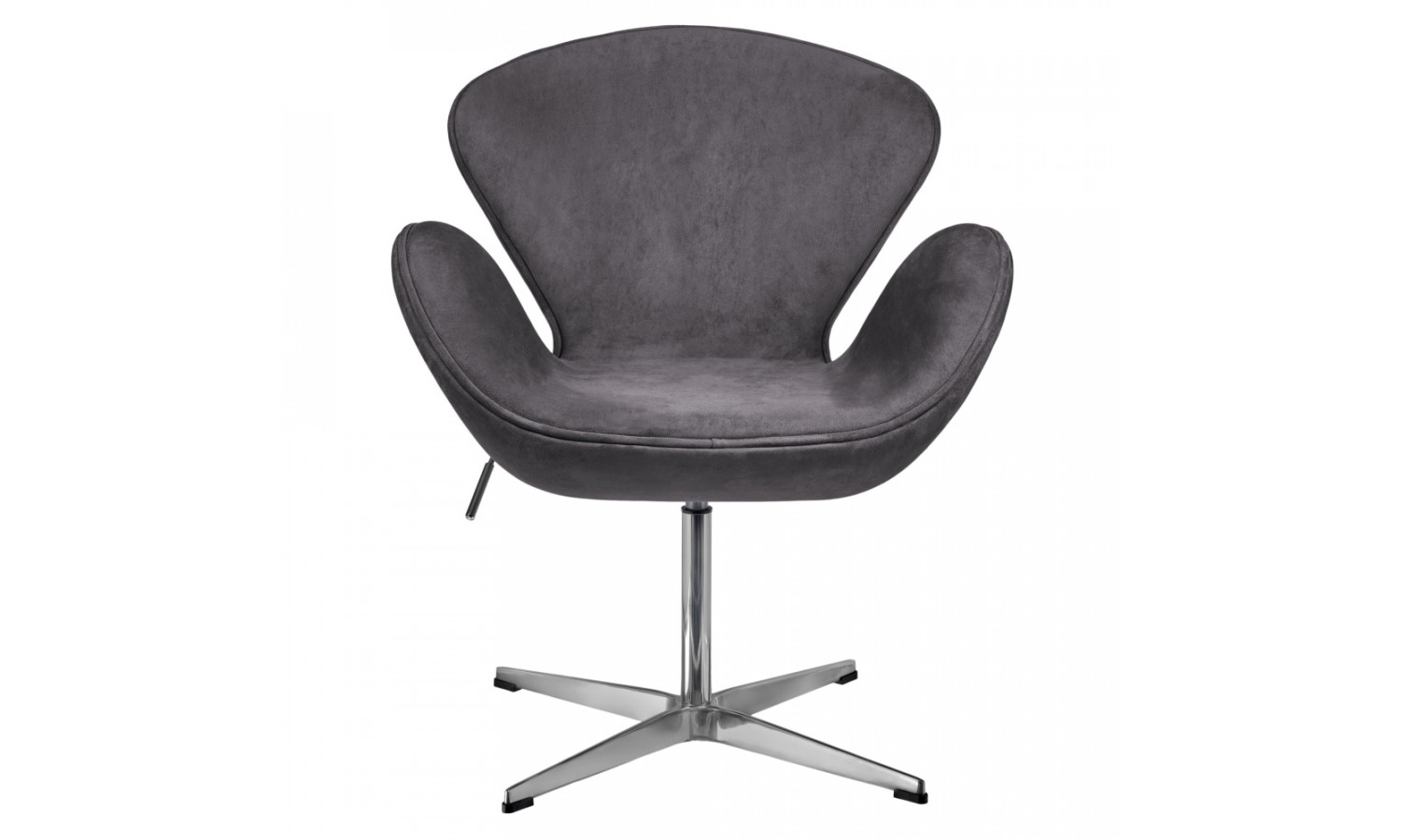 Кресло SWAN STYLE CHAIR тёмно-серый, искусственная замша