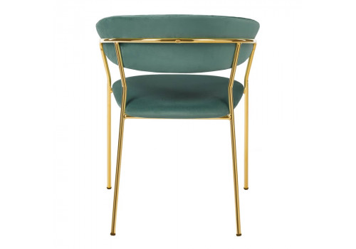 Стул Turin мятный с золотыми ножками
