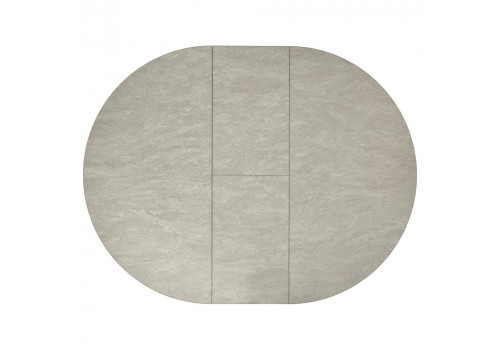 Стол Rudolf круглый раскладной 90-120x90x75см, Бетон слюда, чёрный