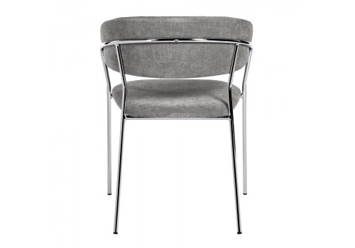 Стул Turin серый вельвет с хромированными ножками