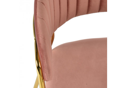 Стул Turin пудровый с золотыми ножками