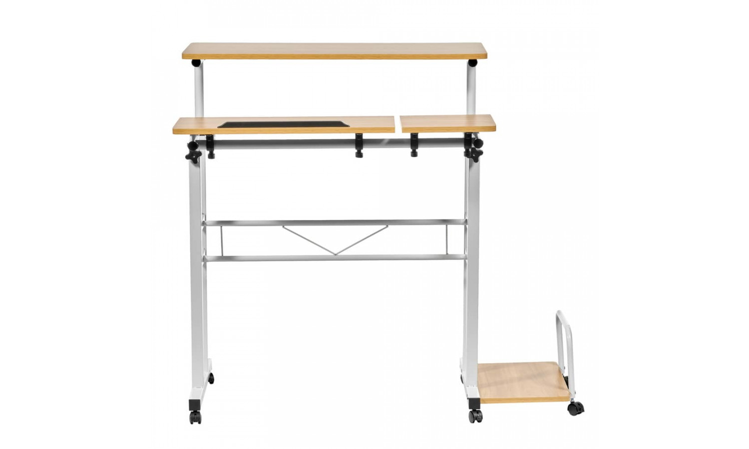 Стол многофункциональный Shuttle 80х58х80-130см, светлое дерево, белый