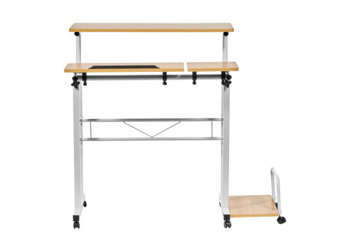 Стол многофункциональный Shuttle 80х58х80-130см, светлое дерево, белый