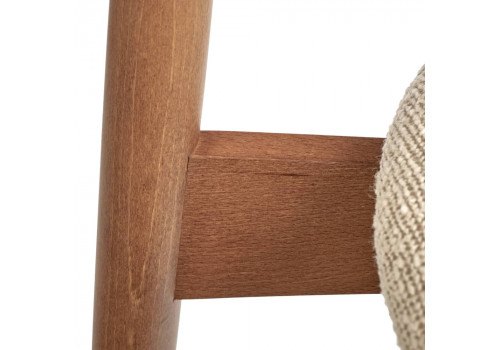 Стул Lucas латте букле с ножками цвета орех