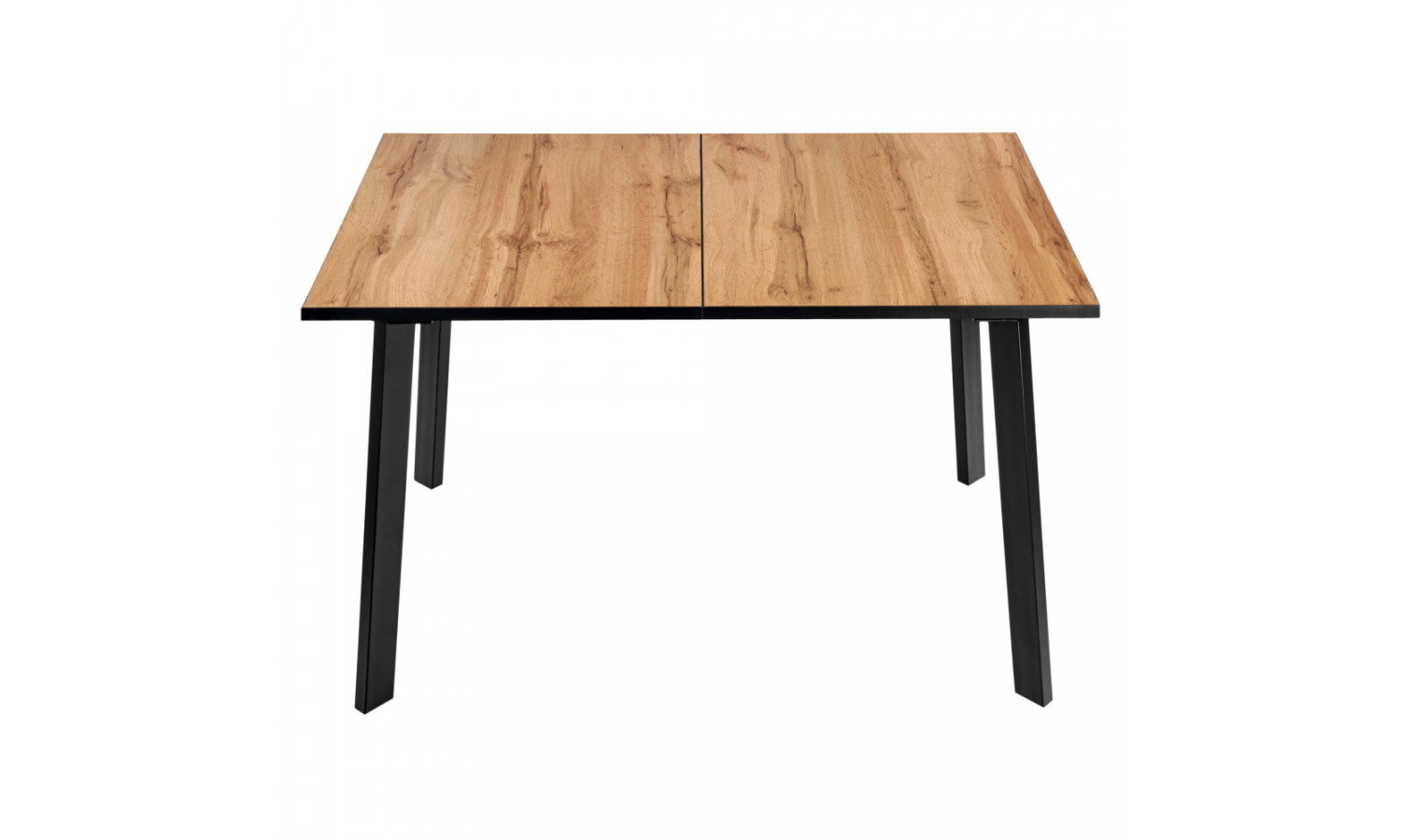 Стол Dublin раскладной 120-160х80х75 Дуб Вотан, чёрные ножки