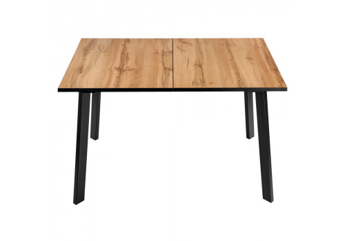 Стол Dublin раскладной 120-160х80х75 Дуб Вотан, чёрные ножки