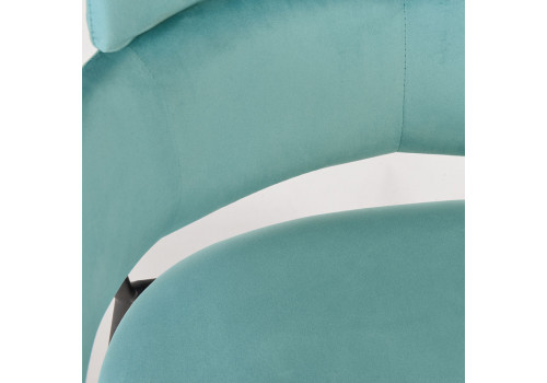 Стул Napoli светло-бирюзовый с чёрными ножками